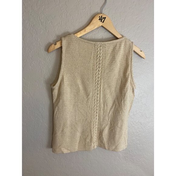 St John Collection Women's Beige Wool Blend Tank - Small - Picture 3 of 10